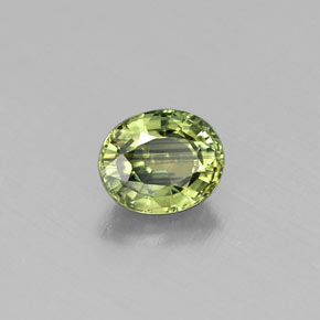 Zaffiro naturale verde da 0,56 ct, taglio ovale, VS