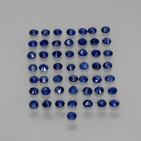 Zaffiro naturale blu da  ct, taglio rotondo, VS