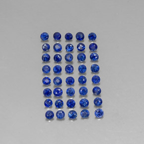 Zaffiro naturale blu da  ct, taglio rotondo, VS