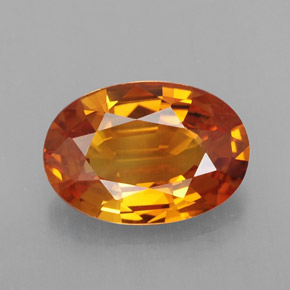 Zaffiro naturale arancione da 2,49 ct, taglio ovale, VVS-VS