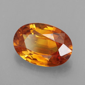 Zaffiro naturale arancione da 2,49 ct, taglio ovale, VVS-VS