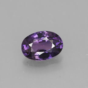 Zaffiro naturale viola da 0,55 ct, taglio ovale, VS