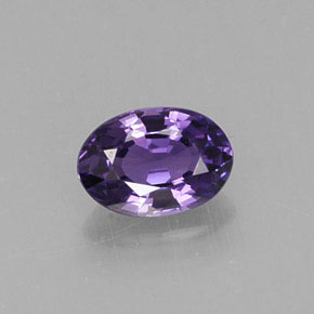 Zaffiro naturale viola da 0,61 ct, taglio ovale, VS
