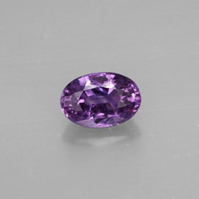 Zaffiro naturale viola da 0,70 ct, taglio ovale, VS