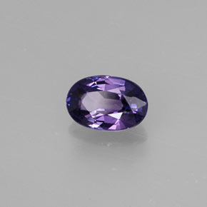 Zaffiro naturale viola da 0,55 ct, taglio ovale, VS