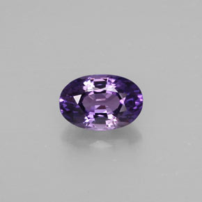 Zaffiro naturale viola da 0,70 ct, taglio ovale, VS