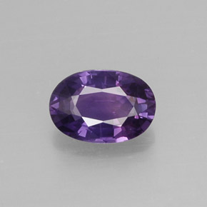 Zaffiro naturale viola da 0,60 ct, taglio ovale, VS