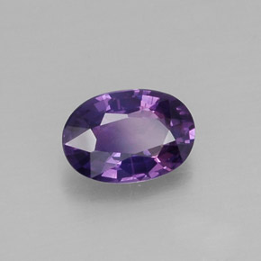 Zaffiro naturale viola da 0,60 ct, taglio ovale, VS
