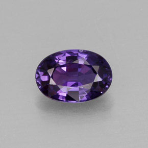 Zaffiro naturale viola da 0,64 ct, taglio ovale, VS