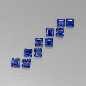 Zaffiro naturale blu da  ct, quadrato, VVS-VS