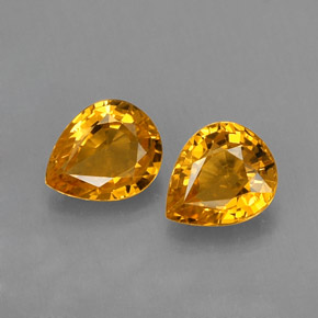 Zaffiro naturale arancione da  ct, taglio a pera, VVS-VS