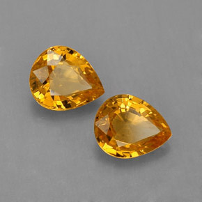 Zaffiro naturale arancione da  ct, taglio a pera, VVS-VS