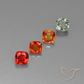 Zaffiro naturale multicolore da 2,44 ct, taglio a cuscino, VVS-VS