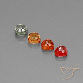 Zaffiro naturale multicolore da 2,44 ct, taglio a cuscino, VVS-VS