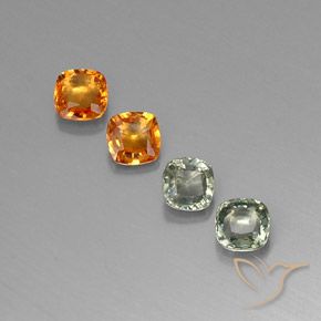 Zaffiro naturale multicolore da 1,57 ct, taglio a cuscino, VVS-VS