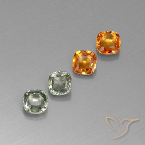 Zaffiro naturale multicolore da 1,57 ct, taglio a cuscino, VVS-VS