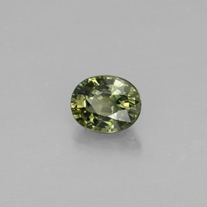 Zaffiro naturale verde da 0,56 ct, taglio ovale, VVS-VS