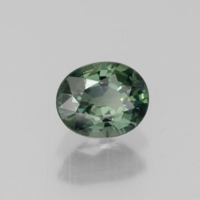 Zaffiro naturale verde da 0,48 ct, taglio ovale, VVS-VS
