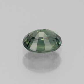 Zaffiro naturale verde da 0,48 ct, taglio ovale, VVS-VS