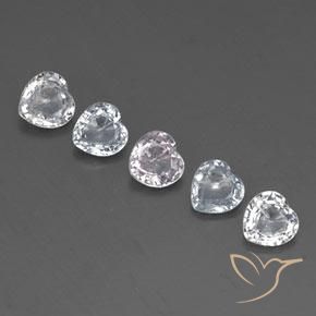 Gemme di Zaffiro Bianco bluastro naturale da 1.69 ct, Cuore, VVS