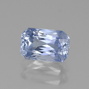 Zaffiro naturale blu da 1,27 ct, taglio smeraldo, VVS