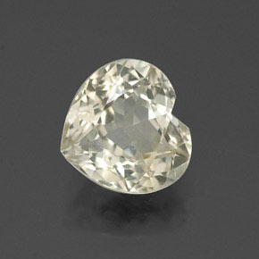 Zaffiro naturale giallo da 1,68 ct, a forma di cuore, VVS