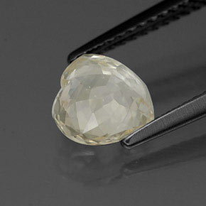 Zaffiro naturale giallo da 1,68 ct, a forma di cuore, VVS