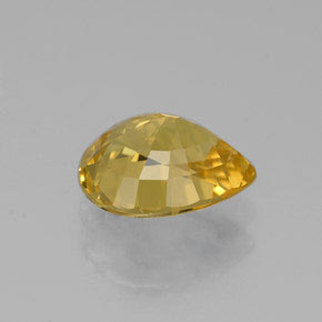Zaffiro naturale giallo da 1,85 ct, taglio a pera, VS