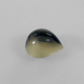 Zaffiro naturale bicolore da 1,45 ct, taglio a pera, opaco