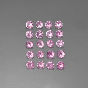 Zaffiro naturale rosa da  ct, taglio rotondo, VVS-VS