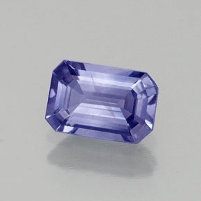 Zaffiro naturale viola da 1,00 ct, taglio smeraldo, VS
