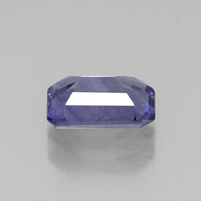 Zaffiro naturale viola da 1,00 ct, taglio smeraldo, VS