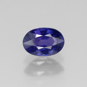 Zaffiro naturale viola da 0,63 ct, taglio ovale, VS