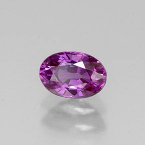 Zaffiro naturale viola da 0,67 ct, taglio ovale, VVS