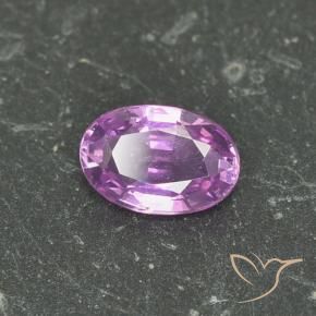 Zaffiro Viola intenso naturale da 0.64 ct, Ovale, VS