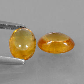 Zaffiro naturale arancione da  ct, taglio ovale, trasparente