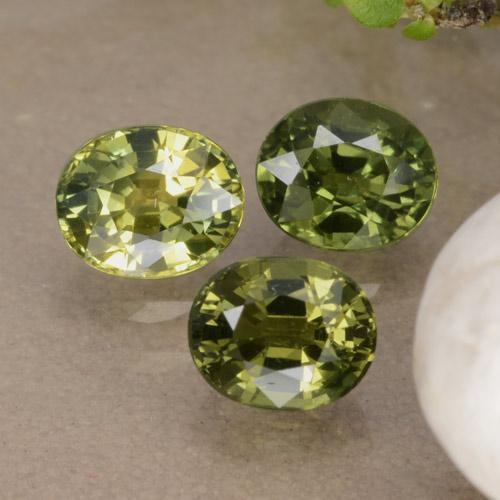 Zaffiro naturale verde da 1,76 ct, taglio ovale, VVS