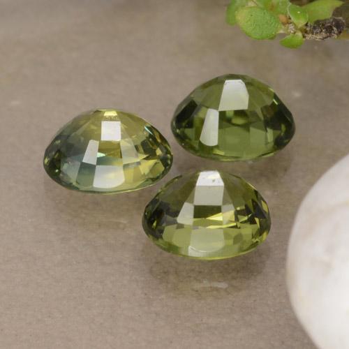 Zaffiro naturale verde da 1,76 ct, taglio ovale, VVS