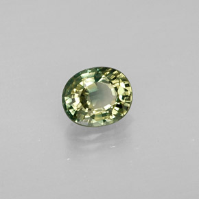Zaffiro naturale verde da 0,46 ct, taglio ovale, VVS