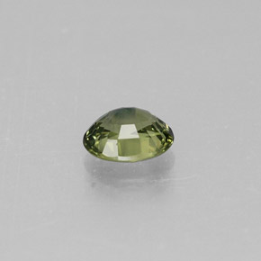 Zaffiro naturale verde da 0,46 ct, taglio ovale, VVS