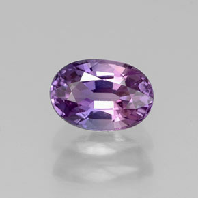 Zaffiro naturale viola da 0,74 ct, taglio ovale, VVS
