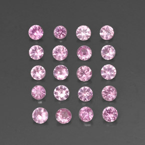 Zaffiro naturale rosa da  ct, taglio rotondo, VVS-VS