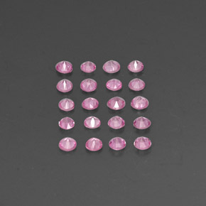 Zaffiro naturale rosa da  ct, taglio rotondo, VVS-VS
