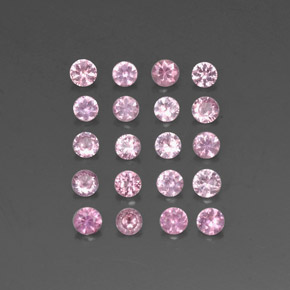 Zaffiro naturale rosa da  ct, taglio rotondo, VVS-VS