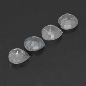 Zaffiro naturale bianco da 1,23 ct, a forma di cuore, VVS-VS