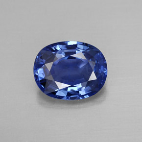 Zaffiro naturale blu da 2,28 ct, taglio ovale, VS