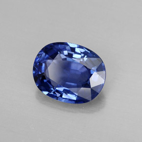 Zaffiro naturale blu da 2,28 ct, taglio ovale, VS