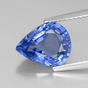 Zaffiro naturale blu da 3,07 ct, taglio a pera, VS-SI