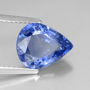 Zaffiro naturale blu da 3,07 ct, taglio a pera, VS-SI