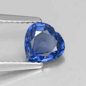 Zaffiro naturale blu da 1,06 ct, a forma di cuore, VVS